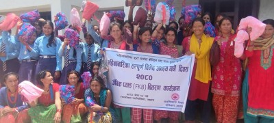 Sanitary pads distributed in Ramoroshan, Achham, on Menstrual Hygiene Day