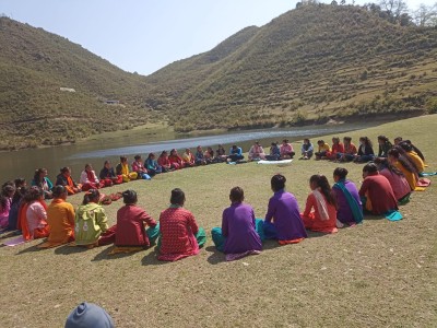 A girls' empowerment meeting convened in Kaptad, Chededaha.
