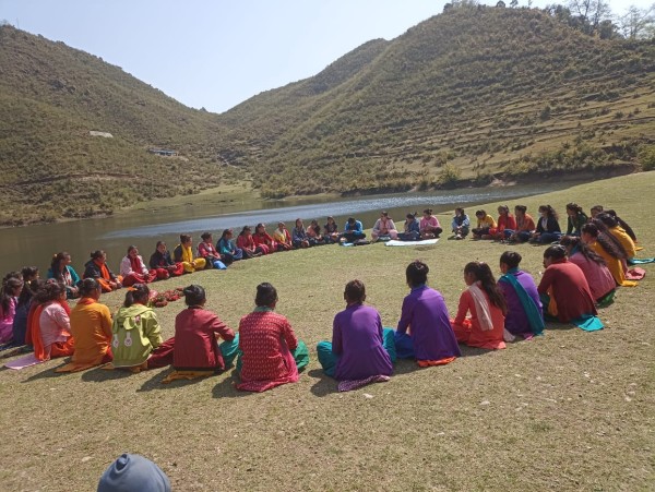 A girls' empowerment meeting convened in Kaptad, Chededaha.