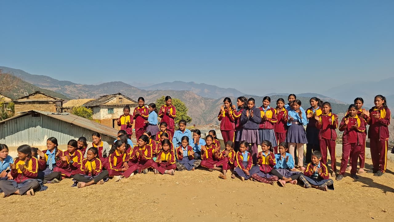 Blankets distribution at Hansabahini Secondary School, Achham